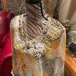 Chico's Tops - Gold animal print blouse Chico's Tops - Gold animal print blouse